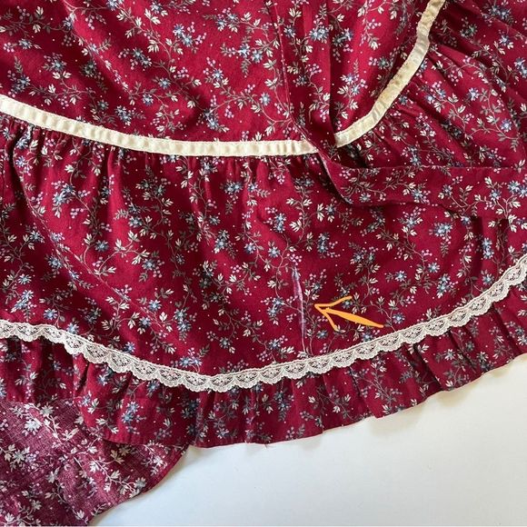 Gunne Sax Burgundy and Cream Midi Dress - Picture 12 of 15